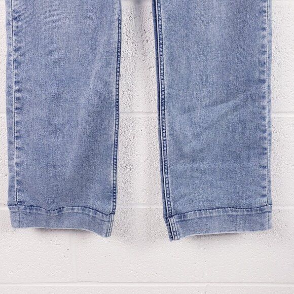 Faherty Women's Stretch Terry Patch Pocke Flare Jeans Light Wash Size 26 - Picture 6 of 11